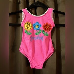 Baby Girl Basic Addition Swimsuit,Size 12 months, Hot pink with flowers, so cute